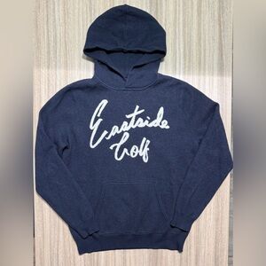 Eastside Golf Luxe Soft Hoodie Navy Knit Sweater Pullover Medium Golfcore